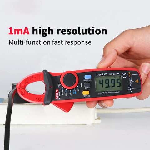 Dope Compact Digital Clamp Meter 100A True RMS For AC And DC Current And Voltage, Multimeter With Resistance Capacitance Diode Test And NCV