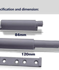 Pro Grade Heavy Duty Stainless Steel Magnetic Push Latch Soft Close Drawer Closer hardware dimensions 84mm and 120mm