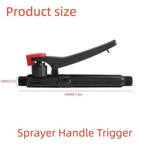 Backpack Sprayer Pump Action Trigger Handle Replacement Parts Kit for Garden Farm Orchard Forestry Home, black and red handle