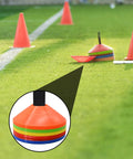 25 Pack Disc Cones With Carry Bag And Holder For Soccer Drills Boundaries Speed Training Obstacles In Five Vivid Colors