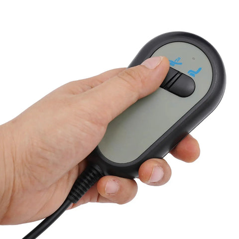 Hand holding remote control for Super Comfy Electric Bed Backrest Lift For Elderly Seniors With 330 Lb Weight Capacity.