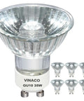 Six Pack 35W Dimmable GU10 Bulbs With 380 Lumens Warm White 2800K For Candle Warmer Lamps And Track Lighting No Flicker High Output Halogen Replacement Glass Cover Included