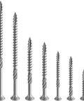 Assorted sizes of deck screws similar to Bronze Exterior Deck Screws 4 Inch 304 Stainless Steel Rust Resistant Epoxy Coated