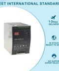 Industrial Grade 480W 24V DC-DC Converter with Wide 16.8 to 33.6V Input, DIN Rail Mount, meets international standards.