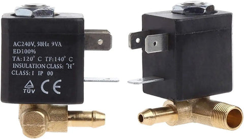 Heavy Duty Brass Solenoid Valve For Coffee Machines G1/8 Cannula Connection Normally Closed Ac 230V with brass inlet.