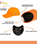 Five Pack Reflective Bump Cap Hard Hat With Breathable Lightweight Safety Cap For Men And Women Adjustable Size With Hook And Loop Twill Neon Orange High Visibility material and features