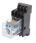 12V DC Coil 5A 3PDT Relay With Base Socket General Purpose Power Relay HH53P 11 Pin No Fuss Plug In for control circuits