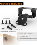 10 Pack Half Inch Overlay Self Closing Cabinet Hinges with screws and bumpers in matte black finish