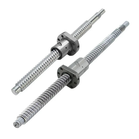 Shop Ready 3000mm Long By 25mm Diameter Ballscrew For CNC Machines And Linear Drives showcasing two precision ballscrews.