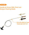 AR Chamber Cleaning Kit Six Pack Pro Grade Brush Set With Bronze Nylon And Mop For 223 Caliber And 5.56 AR15 Chambers 8 32 Threads Fast Easy Bore Maintenance And Safe Gas System Cleaning For Efficient AR Cleaning And Long Lasting Chamber Care. Flexible cable gun cleaning set with mop and brushes
