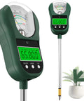 7-In-1 Soil Test Kit With Moisture, pH, Light, Fertility, Air And Soil Humidity And Temperature Meter With Large Dual Display, Olive Green
