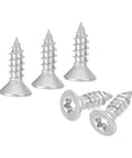 Lock It Down With These Hella Secure Flat Head Torx Screws M3 X 10mm 304 Stainless Steel Countersunk Self Tapping Anti Theft Hardware For Wood Decking And Fencing T10 Bit Compatible Silver Pack Of 40 - close-up view of flat head Torx screws.