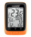 Wireless GPS Bicycle Computer With Bluetooth And ANT Plus For Cycling showing speed, heart rate, and distance on LCD display.