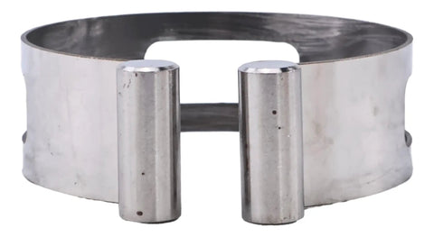 Heavy Duty Stainless Steel Welding Tacking Band Clamp Fits 2.5 Inch Pipes with sturdy construction and sure lock grip detail.