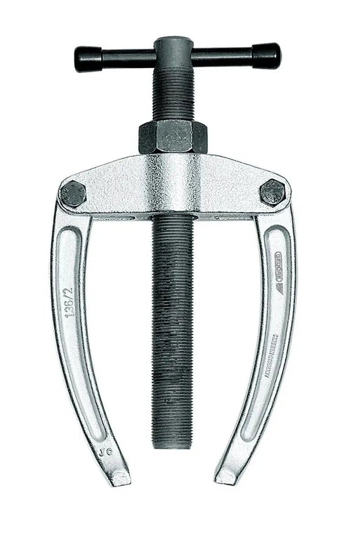 Inner And Outer Puller Set In A Handy Tin Box, 11 Piece Kit With Internal Extractors, Counter Supports, External Pullers And Stud Extractors, Handles 12 To 46 Mm Inside And Up To 90 Mm Outside, Professional Automotive Quality showing external puller.