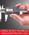 Electronic Caliper With SLC And Depth Rod, Auto Off, 0-6 Inch Range, 0.0005 Inch Resolution, Hardened Stainless Steel Body