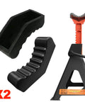 6-ton car jack stand from Amazon with two black rubber pads and orange post