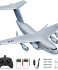 Ready to Fly RC C-17 Globemaster III Plane With 6 Axis Gyro Stabilizer remote control aircraft with accessories laid out
