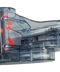 Pro Heat Turbo Brush Attachment For Deep Carpet Cleaning And Upholstery, transparent body with rotating brush visible