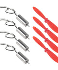 4 Pack 716 Brushed Motors Set 3.7V 45000 RPM 7x16mm High Torque Low Noise With 75mm CW CCW Propellers For FPV RC Quadcopters