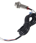 Four Pack 10mm Hall Effect Proximity Sensor NJK 5002C NPN Normally Open Three Wire Switch With Magnet DC Five To Thirty Volts Detects Metal Objects 150mA Load 12mm Thread 32mm Thread Length, threaded metal sensor with cable