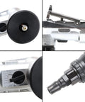 Mini pneumatic chamfering tool with replaceable blades, metal body, 45° chamfer for metal edge beveling.