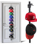 Door Hat Rack With Two Way Hanging And Display Hooks For Baseball Caps Over The Door Hat Organizer For Bedroom Entryway Or Garage Doors Space Saving Hat Hanger That Keeps Caps In Place And Clutter Free