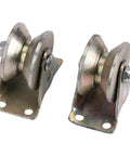 2 Inch V Type Sliding Gate Roller Set For Heavy Duty Steel Wheel Track Rail Ideal For Sliding Gates Rolling Gates Inverted Track And Industrial Machines Rail Delivers Quiet Operation Vibration Dampening Durable Steel Construction