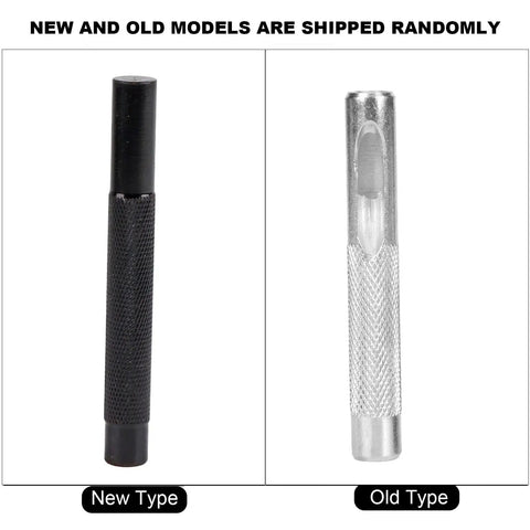 Flat Prong Leather Chisel Set With Interchangeable Heads Carbon Steel Leather Punch Tool for DIY, new and old models shown