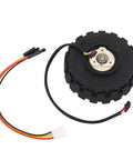 Top view of Direct Drive Servo Motor With Integrated Encoder And Low Noise Hub For RC Cars And DIY Robots, showing wires and connectors