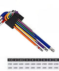 Top Notch Metric Ball End Hex Key Set With Heavy Duty Allen Wrenches For Tough Repairs And Precise Tightening In Hard To Reach Spots Around The Garage Or Shop, 1.5-10mm steel set