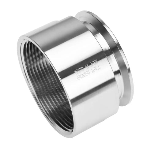 3 Inch Tri Clamp Adapter To 3 Inch FNPT Ferrule Sanitary Pipe Fitting Pro Grade Stainless Steel 304