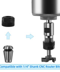 Essential 1 Quarter Inch Shank CNC Router Bit Kit With ER11 Collet 30 Degree V Bit Two End Mills Surface Bit And Chamfering Bit
