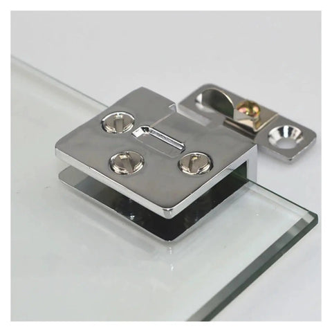 Shower Door Hinge Set For 5-9mm Glass That Holds Up Like A Boss Stainless Steel Pivot Hinges With Clamps, glass mounting view