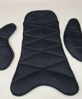 Flat Track Go Kart Seat Pad And Arm Pieces Kit For Dirt Racing, Ride Ready For Adult Size XXL XXXL, All Black With One Half Inch Foam