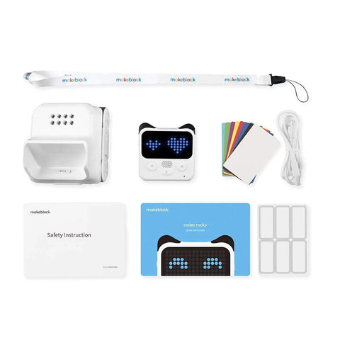 Codey Rocky Interactive Coding Robot For Kids Aged 6 To 12, Beginner Friendly Remote Control Toy That Sparks Problem Solving, Logic, And Coding Fun Totally Dope Right Out Of The Box. accessories set