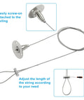 Adjustable Ceiling Support Bracket For Closet Rods And Wardrobe Poles Heavy Duty Stainless Steel Mount Up To 59 Inches in use