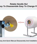 Heavy Duty Bubble Wrap Dispenser Built Like A Tank With Steel Frame Fits 60 70 And 80 Cm Rolls No Sweat Quick Swap Core Rod with yellow handle for easy film change.