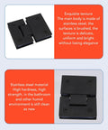 Built To Last Heavy Duty 180 Degree Stainless Steel Shower Door Hinge Set for Frameless Glass, top view product close-up