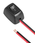 Inline Rocker Switch SPST Two-Position On Off Box Switch, 16A at 125V and 6A at 250V, with wires exposed, flame retardant housing