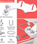 Fresh Water Bidet Toilet Seat Attachment With Dual Nozzles No More Wiping Easy Install Non Electric Adjustable Pressure Universal Fit