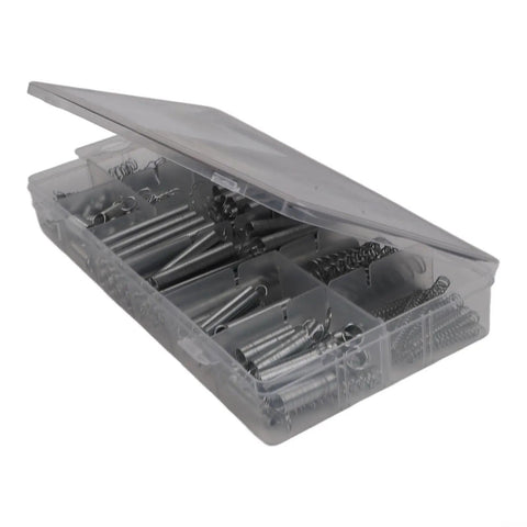 Noteflora 200 Piece Compression And Extension Springs Assortment Kit With Labeled Storage Box For Auto Repair, Machinery Fixin', Home Maintenance Projects And General Toolbox Needs To Get The Job Done Right. transparent plastic case with assorted steel springs