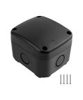 IP66 Waterproof Dustproof Junction Box Outdoor Indoor Electrical Enclosure Made From Durable ABS Plastic For Electronics Black 3.3 x 2.8 x 2.3 Inches Pack Of 100 Heavy Duty All Weather Ready, black ABS enclosure with screws