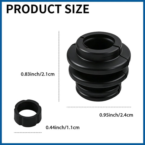Dustproof Rubber Caliper Pin Bushing Kit For Disc Brakes With Seals Caliper Slide Pin Boots size dimensions shown in black