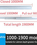 Premium Heavy Duty Drawer Slides One Pair Three Section Staircase Guide Rail Smooth As Butter Full Extension Undermount Cabinet Hardware 1000MM closed