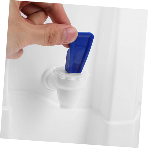 Hand operating faucet of Portable Outdoor Water Dispenser Stand For Camping And Picnics, Cold Water Countertop Dispenser