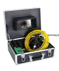Heavy Duty Industrial Borescope Camera With Dual Lenses And Sweet 7 Inch Monitor For Drain Sewer Pipeline Inspection Plus Ip68 HD video snake in rugged case.