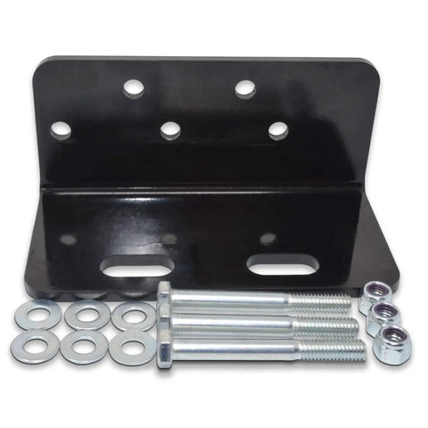 Black steel bracket with bolts and washers for Five Circuit Hydraulic Multiplier Kit With Selector Valve And Switch Box Control