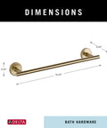 Champagne Bronze 12 Inch Towel Bar For Bathroom And Kitchen With Corrosion Resistant Finish Rustproof Towel Holder dimensions diagram