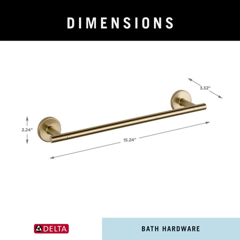 Champagne Bronze 12 Inch Towel Bar For Bathroom And Kitchen With Corrosion Resistant Finish Rustproof Towel Holder dimensions diagram